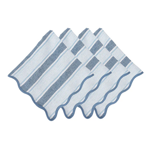 Cabana Stripe - Napkins Set of 4 - Ocean