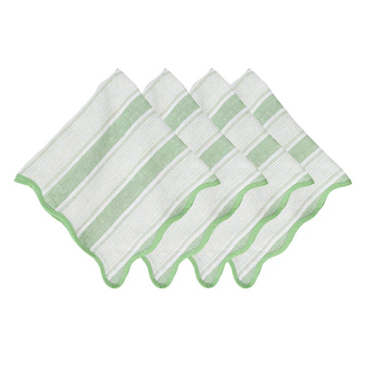 Cabana Stripe - Napkins Set of 4 - Seagrass