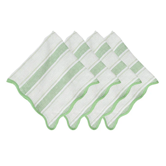 Cabana Stripe - Napkins Set of 4 - Seagrass