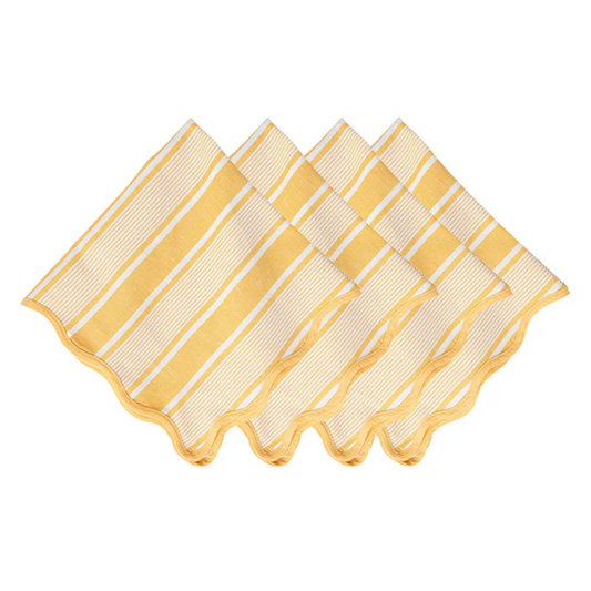Cabana Stripe - Napkins Set of 4 - Sunshine