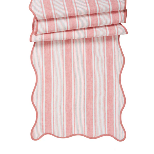 Cabana Stripe - Coral - Table Runner 18" x 90"