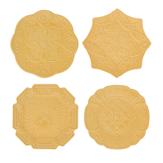 Jardins du Monde - Daffodil - Salad Plates - Assorted Set of 4