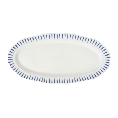 Sitio Stripe - Delft Blue - Hostess Tray 15"