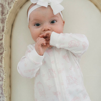 Lone Star Toile - Zipper Footie -