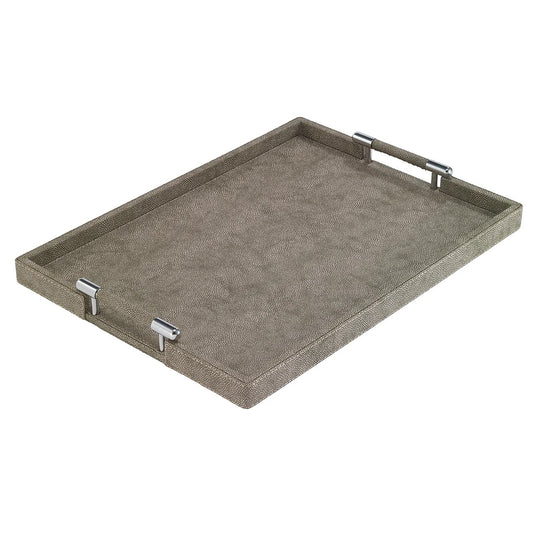 Stingray Rectangle Handle Tray - Bronze 18"