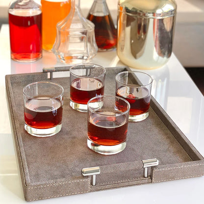 Stingray Rectangle Handle Tray - Bronze 18"