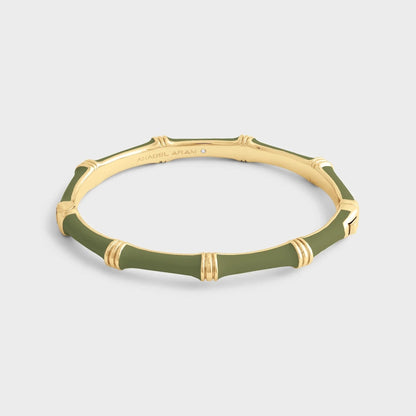 Bamboo - Enameled Hinged Bangle