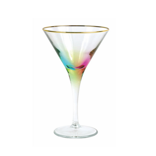 Rainbow Glass - Spectrum - Martini Glass 4oz