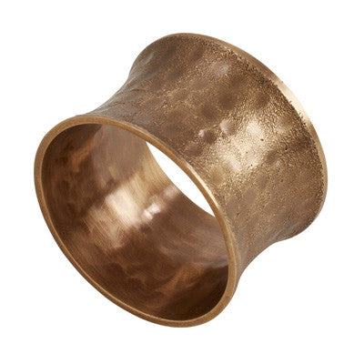 Hammered Napkin Ring - Dark Gold