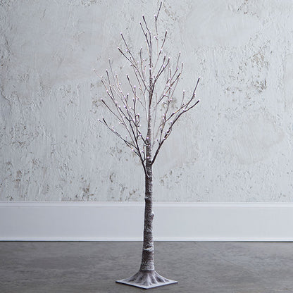 RZI Snowy Tree with Warm White Led Lights 4.5'