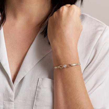 One Day at a Time Bracelet - Clear Stone