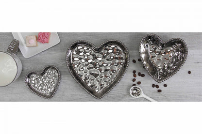 Mini Heart Dish - Silver