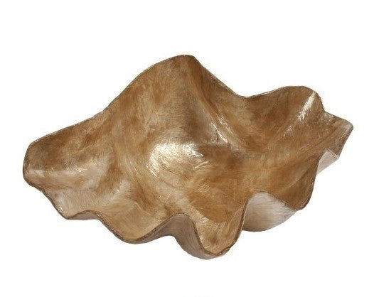 DEK Capiz Shell Clam Bowl 6" Gold