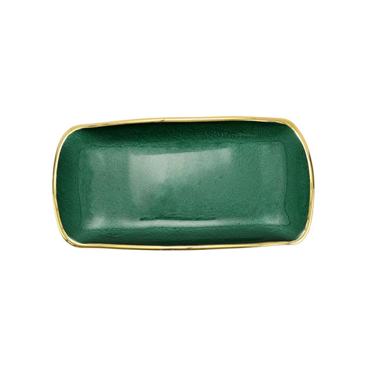 VTR Metallic Glass - Rectangle Tray  - Emerald 11" (Retired)