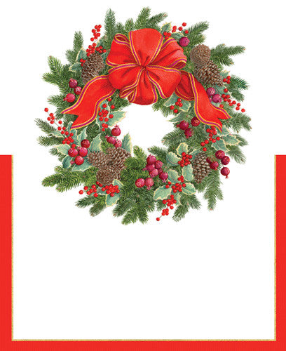 Evergreen Wreath Place Cards 8pk