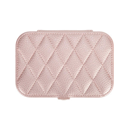 Leah Quilted Travel Jewelry Organizer - Pink