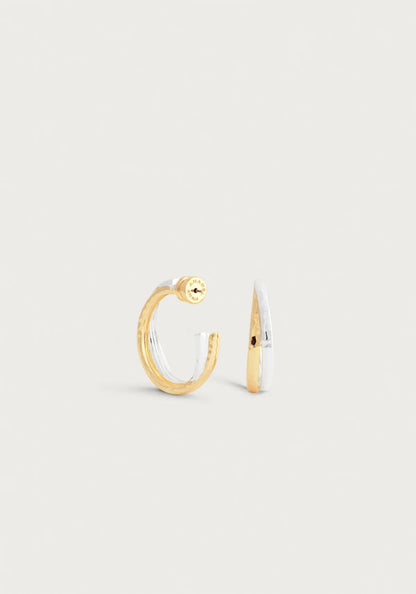 Farrier - Mixed Metal Hoop Earrings