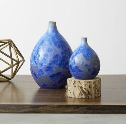 SMP Crystalline - Teardrop Vase - Medium (10.5"x5.75") - Cobalt (NLAW)