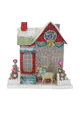 CFC Merry & Bright Glitter Cottage