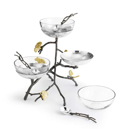 Butterfly Ginkgo - Triple Bowl Set