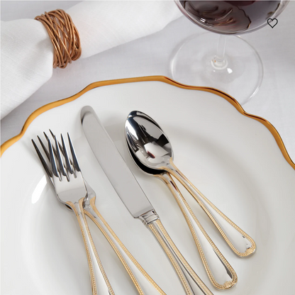 Vintage Jewel Gold - Five Piece Flatware Setting