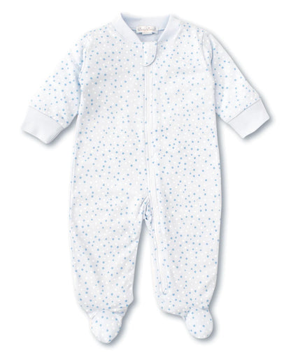 Superstars - Footie with Zipper - Light Blue