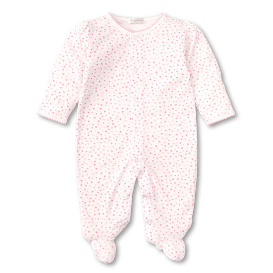 KSY Sweethearts - Footie with Zipper - White & Pink