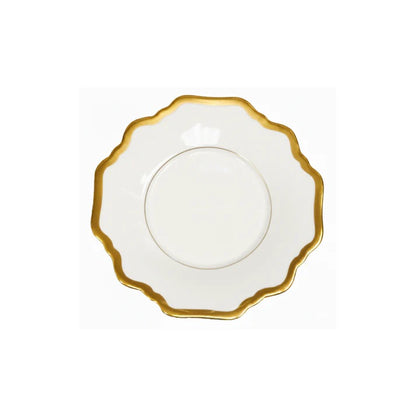 Antique - White & Gold - Saucer 6"