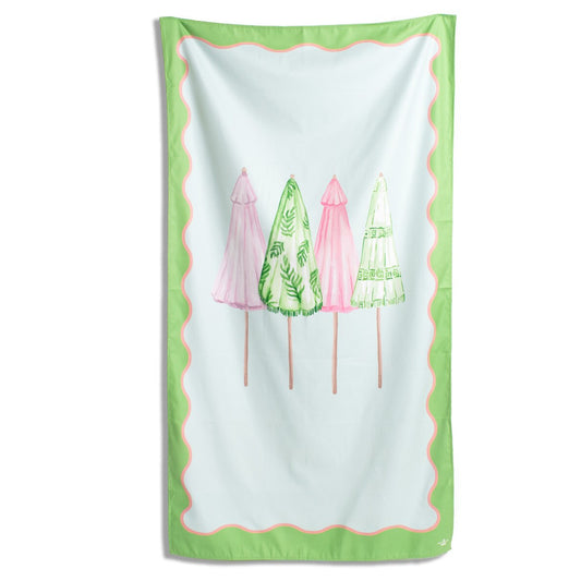 Riviera Giant Beach Towel - Blue/Green/Pink - 40x70