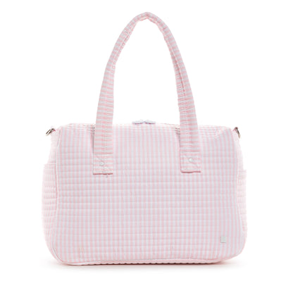 Quilted Stroller Bag Bundle - 3 Pc Set - Pimlico Stripe - Pink