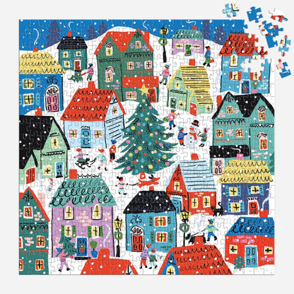CHB Christmas in the Village 500 Piece Foil Puzzle