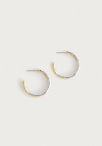 Farrier - Mixed Metal Hoop Earrings
