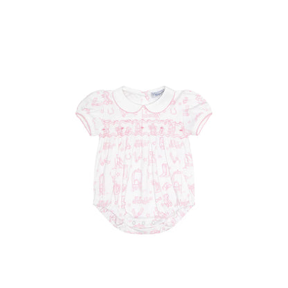 Lone Star Toile - Smocked Bubble - Pink