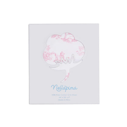 Toile - Crib Sheet - Pink