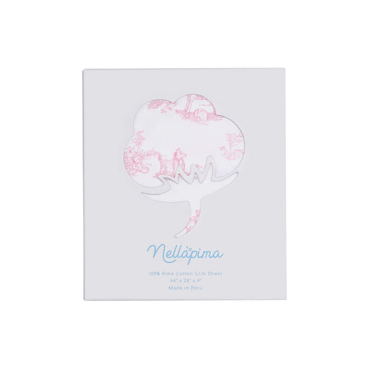 Toile - Crib Sheet - Pink