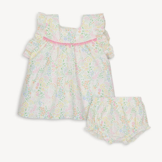Hoppy Garden - Dress & Diaper Cover Set