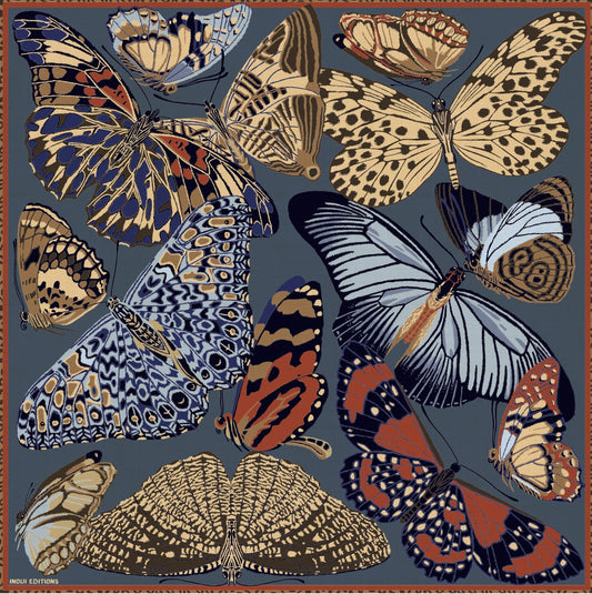 IIE Scarf Etole 130 - Papillions - Duck Blue