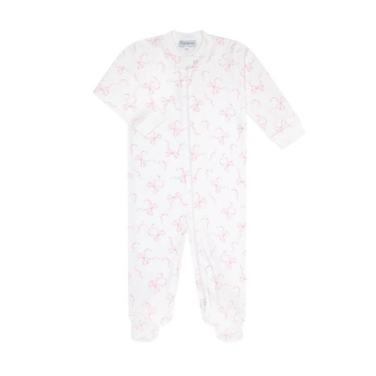 Charming Bows - Zipper Footie -