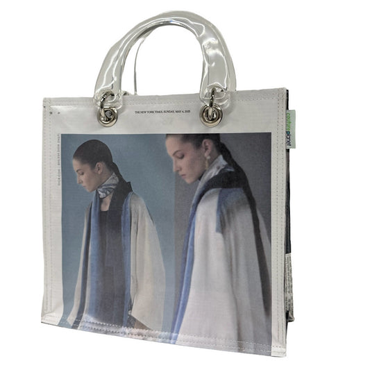 Stella Tote - Dior Blue Shadow - Clear Lucite Handles