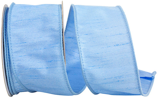 2.5" X 10Yds - Dupioni Supreme Wired Edge - Light Blue