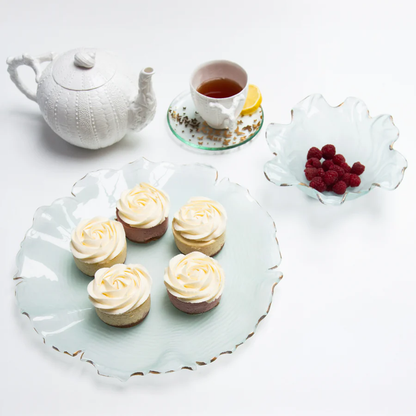 Poppy - Frosted & Gold - Platter 14"