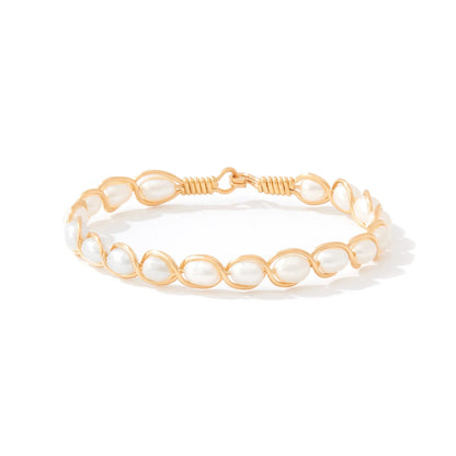 Natural Charm Bracelet - White Pearls