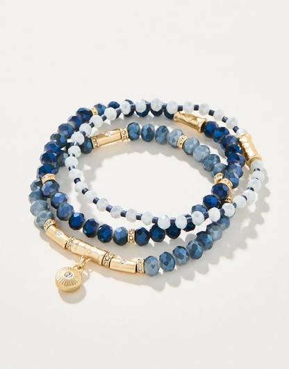 Sparkle Stretch Bracelet Set - Blue Multi