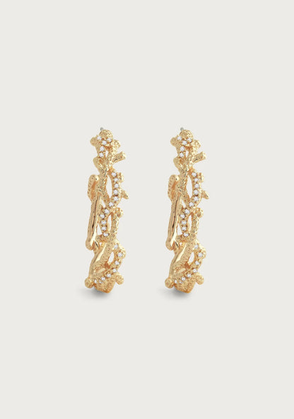 Milos - Coral Hoop Earrings