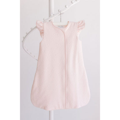 Pink Sleep Sack with Jacquard Bows