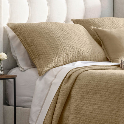 Dawn - Diamond Quilted - Luxe Euro Pillow - Croissant 27x36