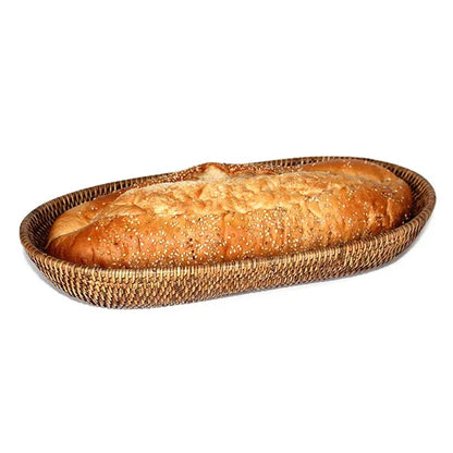 Oval Bread Basket - Antique Brown 16"
