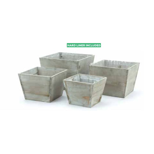 RFN Square Wood Box Large White