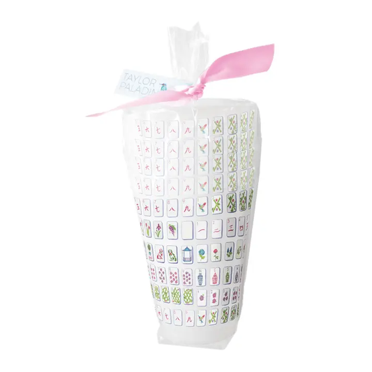 Mahjong Tiles Frosted Cups - Set of 8 - 16oz