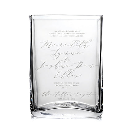 SMP Weston - Engraved Wedding Invitation Vase 8.5"